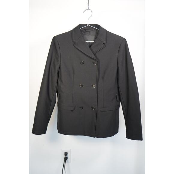 Prada Double-Breasted Wool Blend Jacket Black